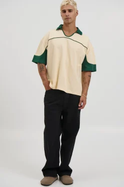 Paul Two Tone Polo Soft Yellow