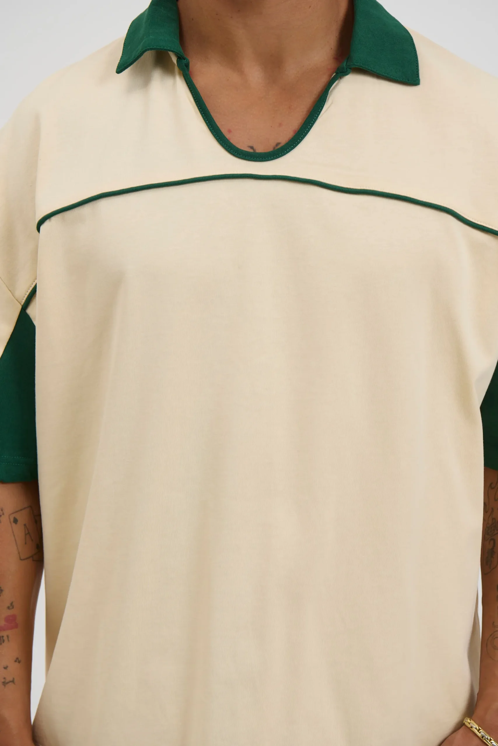 Paul Two Tone Polo Soft Yellow