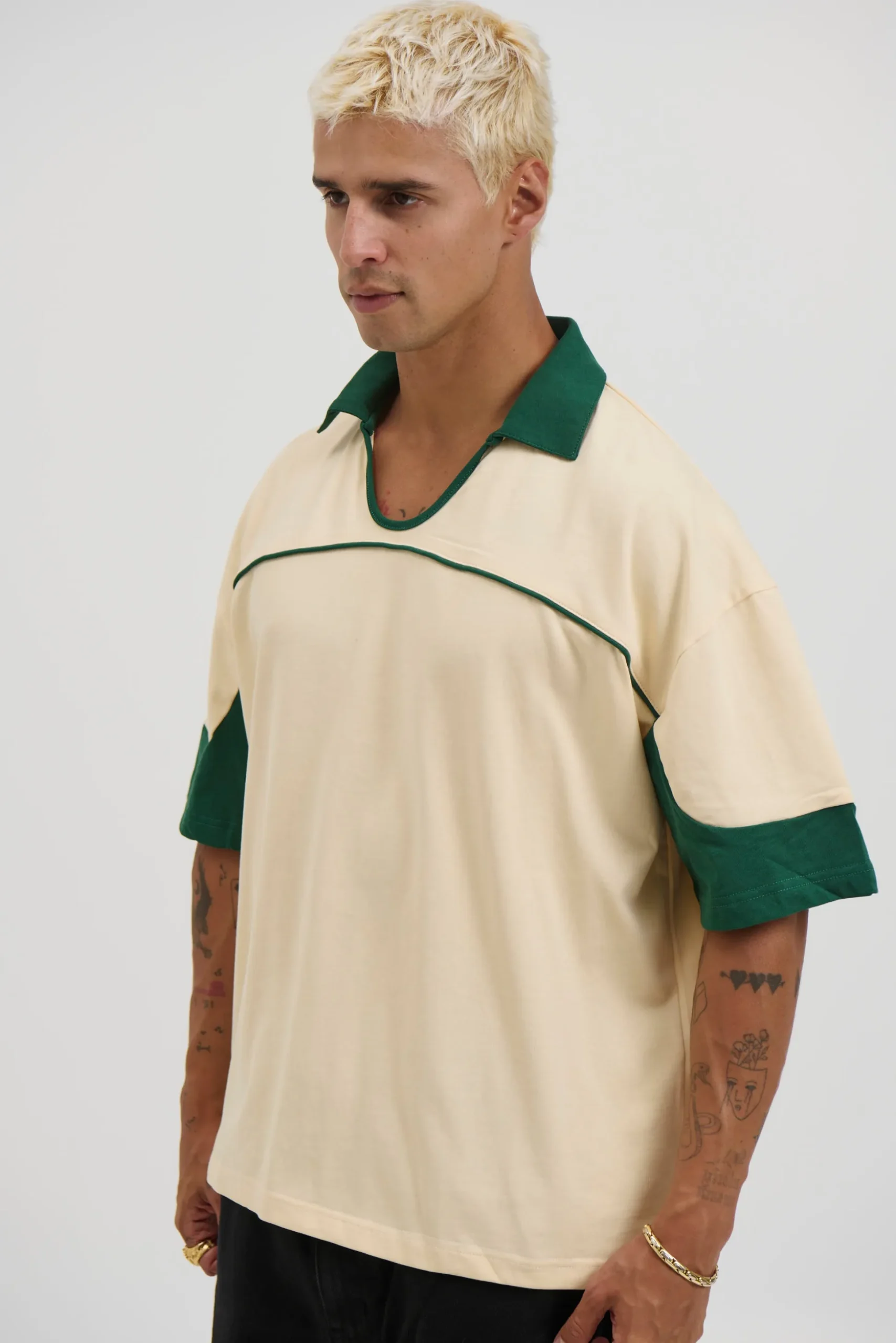 Paul Two Tone Polo Soft Yellow