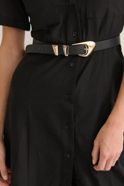 Pebble Dome Belt Black