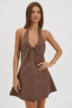 Penelope Mini Dress Chocolate