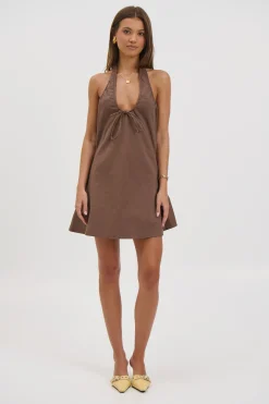 Penelope Mini Dress Chocolate