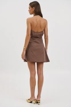 Penelope Mini Dress Chocolate