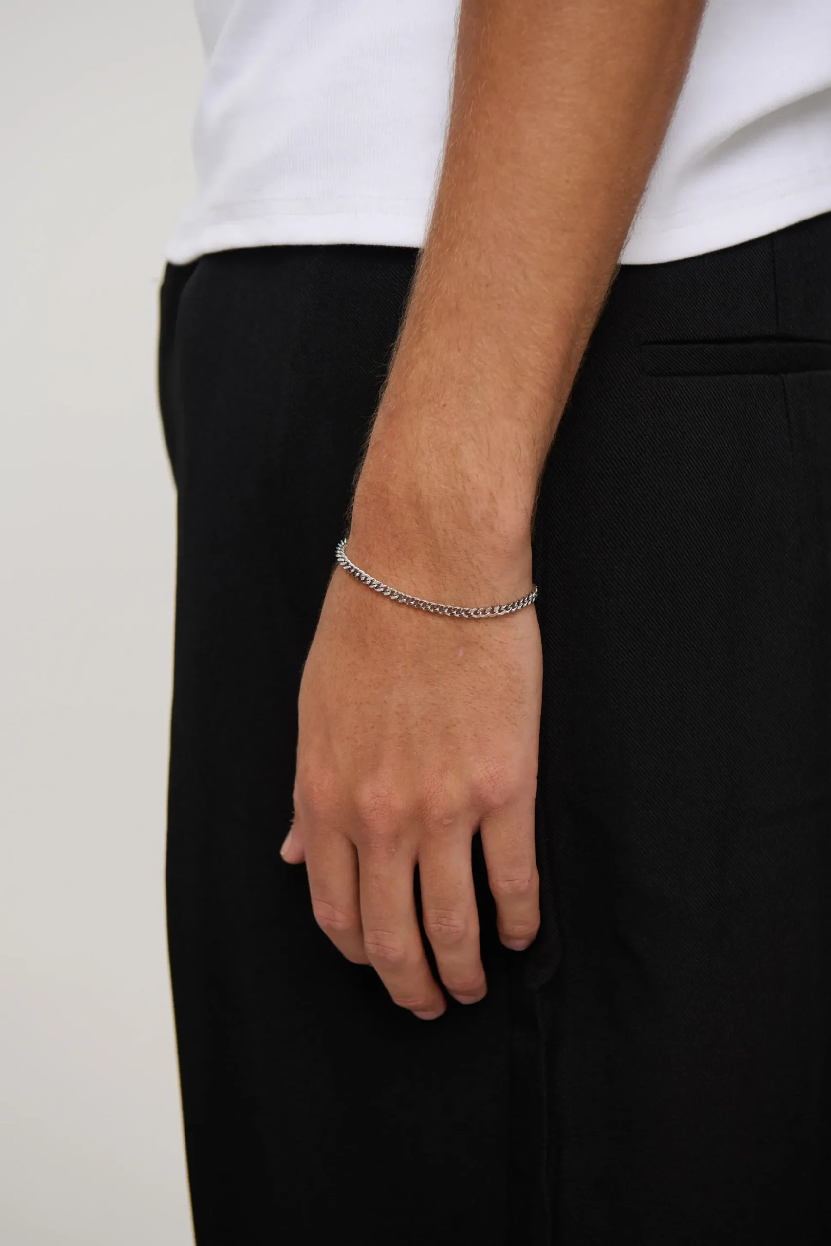 Premium NTH Ethan Chain Bracelet White Gold Plated