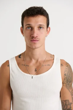 Premium NTH Plate Pendant Chain White Gold Plated