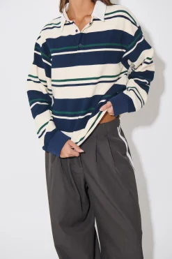 Preppy Jersey Midnight Stripe