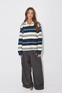 Preppy Jersey Midnight Stripe