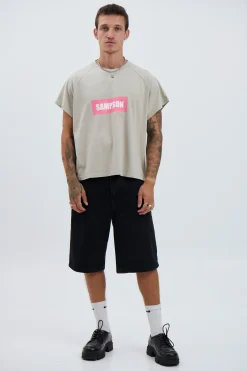 Raglan Crop Box Tank Chest