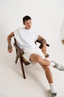 Raglan Crop Box Tank Heather Grey