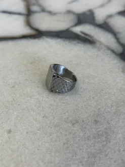 Rectangle Signet Ring Silver