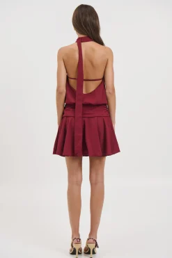 Renae Mini Dress Wine