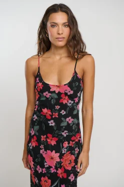Rhea Maxi Dress Black Floral