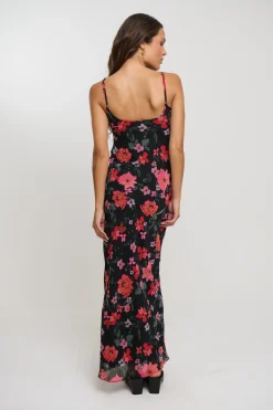 Rhea Maxi Dress Black Floral