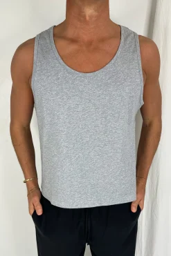 Richie Loose Crop Tank Grey