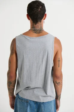 Richie Loose Crop Tank Grey