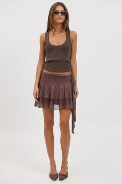 River Mini Skirt Chocolate