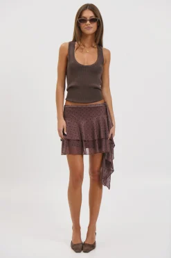 River Mini Skirt Chocolate
