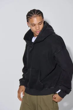 Roman Cropped Drop Hoodie Acid