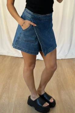 Rosemary Denim Skort Blue