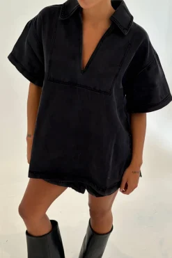 Rosemary Denim Skort Washed Black