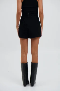 Rosemary Denim Skort Washed Black