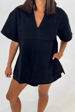 Rosemary Denim Skort Washed Black