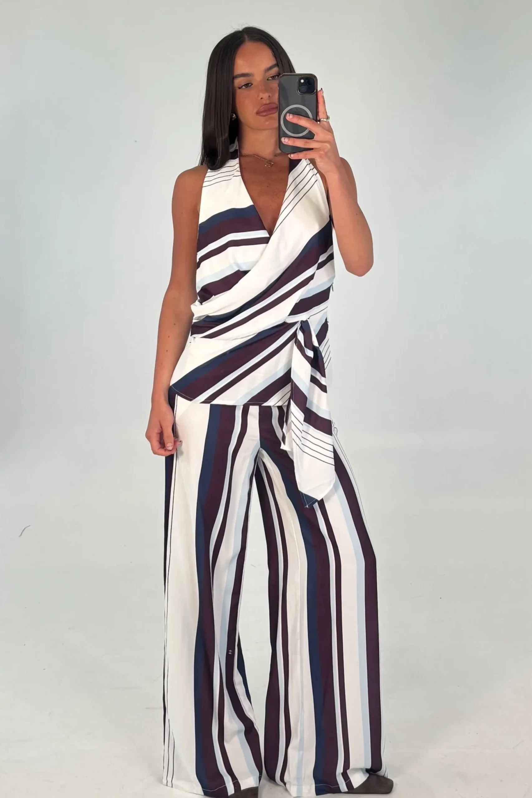 Rowena Pant Stripe Print