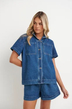 Sally Shirt Dark Blue