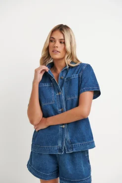 Sally Shirt Dark Blue