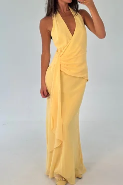 Sarena Midi Dress Lemon