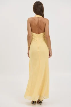 Sarena Midi Dress Lemon