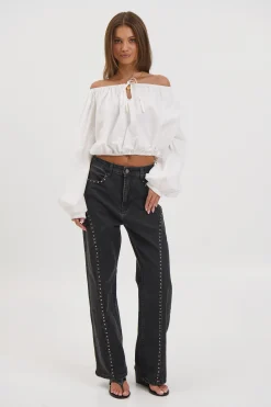 Sarsha Long Sleeve White