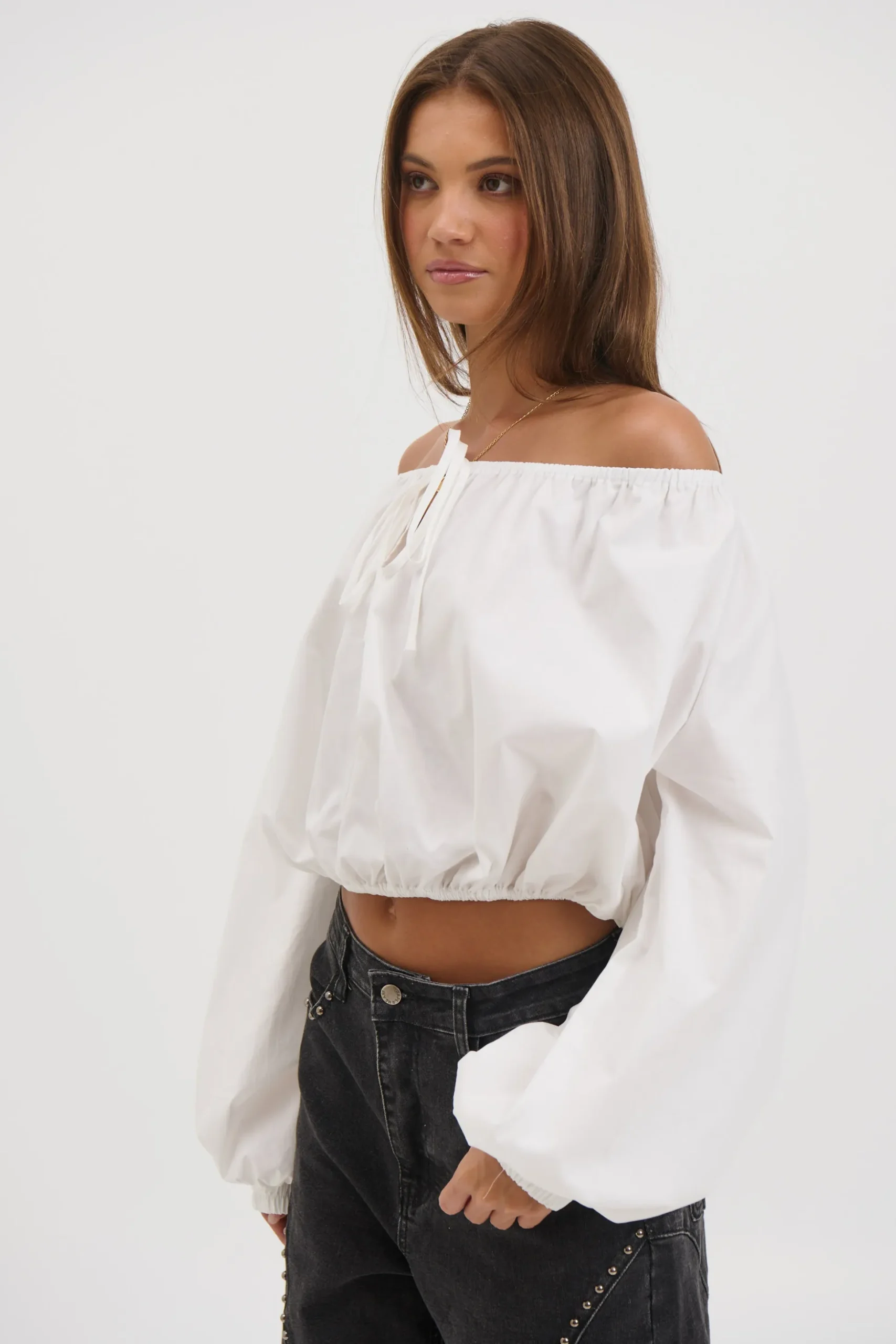 Sarsha Long Sleeve White