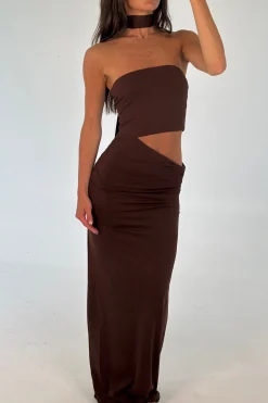 Selena Maxi Dress Chocolate