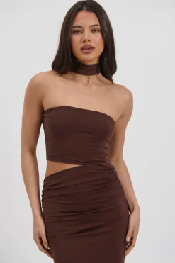 Selena Maxi Dress Chocolate