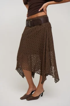 Shea Midi Skirt Chocolate