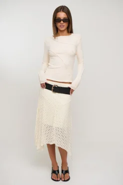 Shea Midi Skirt Cream