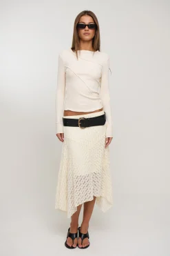 Shea Midi Skirt Cream