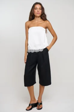 Stassie Strapless Top White