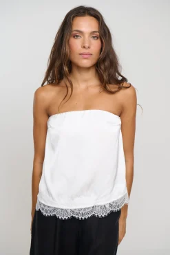 Stassie Strapless Top White