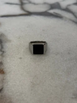 Statement Signet Ring Silver