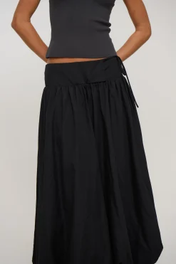 Stevie Midi Skirt Black