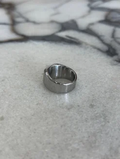 Stone Signet Ring Black/Silver