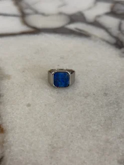 Stone Signet Ring Silver