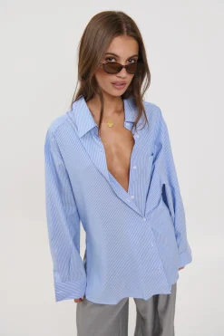 Summer Stripe Shirt Blue