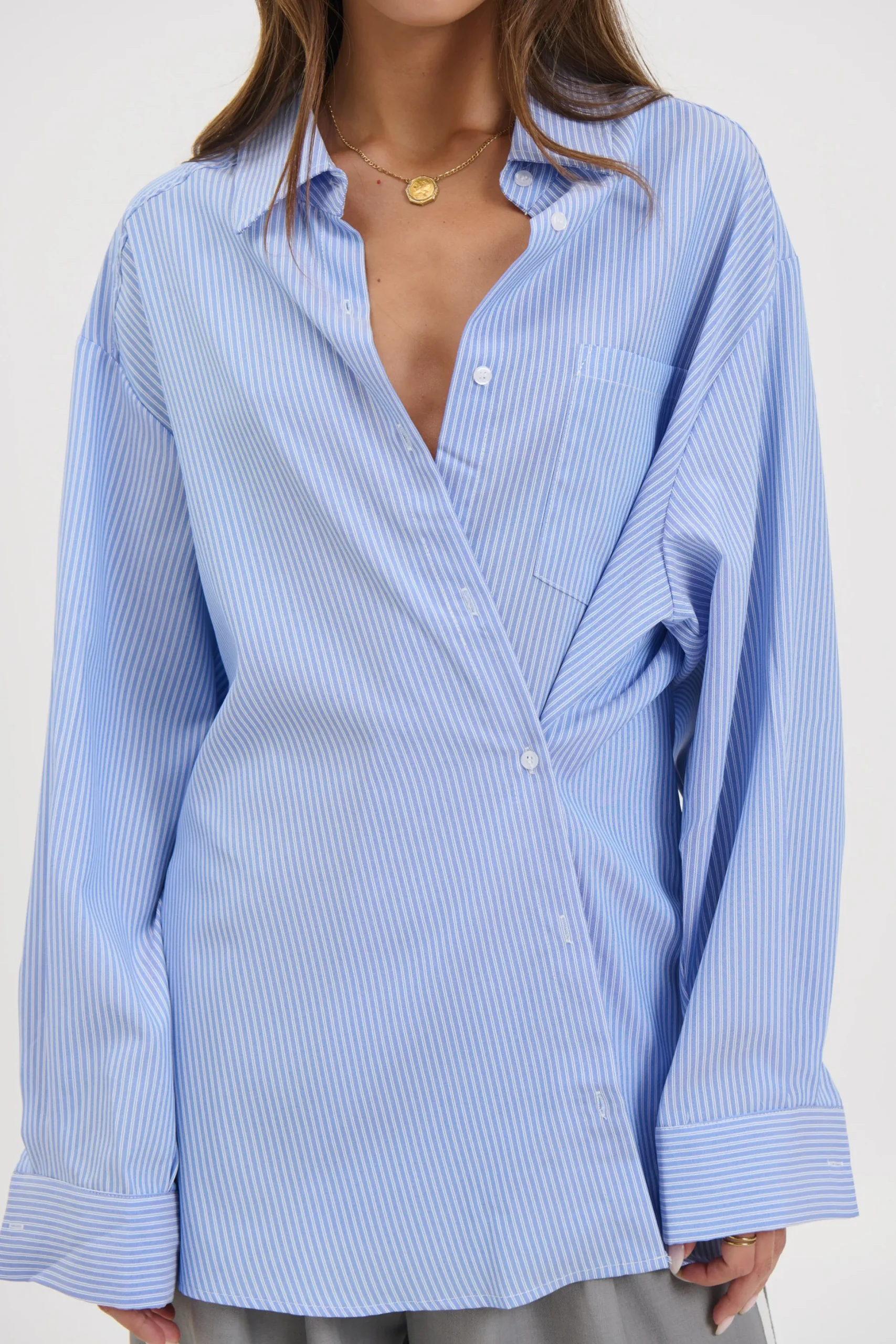 Summer Stripe Shirt Blue