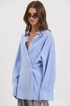 Summer Stripe Shirt Blue