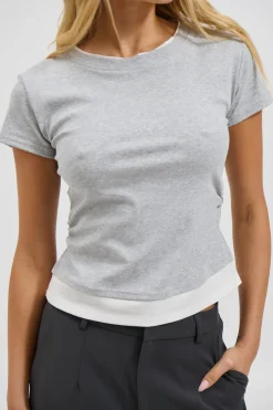 Sunday Layered Tee Grey