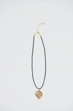 Swirl Necklace Gold Plated