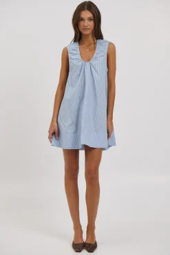 Sydney Mini Dress Blue Stripe